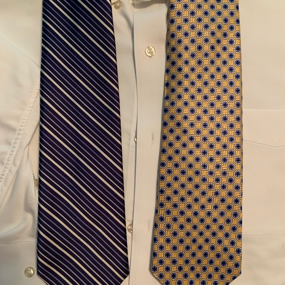 Brooks Brothers Navy and Gold Ties